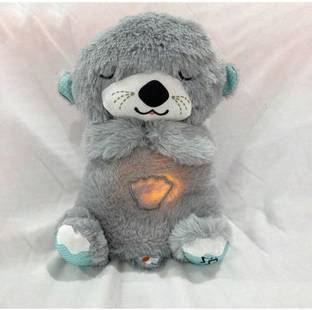 Wengonvila Breathing Stuffed Otter Plush Toy with Music, Lights & Breathing Motion  - 30 cm