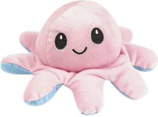 caaju Reversible Octopus Mini Plush - Stuffed Animal Toy | Show your mood without saying a word  - 6 cm
