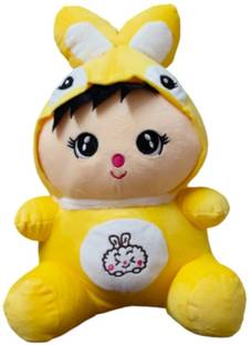 Rooboo Baby Girl Medium Size Funny | Stuffed Cute Plush Toy  - 39 cm