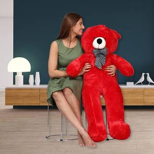 TRUELOVER TEDDY BEAR SOFT TOYS 4 FEET RED TEDDY SO CUTE AND SMOOTH TEDDY BEAR 120CM