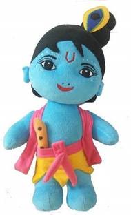 Aurelio Marco Supersoft 14'' Inch Lord Krishna Soft Toy  - 13 cm