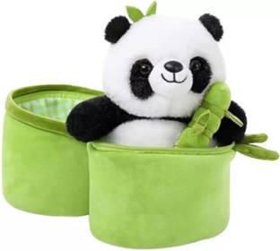 R C TRADERS Plush Panda Toy, Trending Bamboo Panda Soft Toy - 30 cm (Green, Multicolor)  - 30 mm