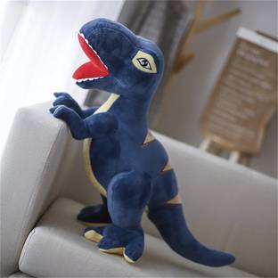 Ritik Kumar Super Soft Standing Blue and Yellow Dinosaur - 16 cm  - 16 cm
