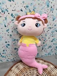 Teddy Daddy Queen Mermaid Soft Toy | Jalpari Doll For Kids ( Pink - 1 single piece )  - 50 cm