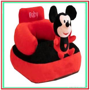 JASIL Sofa for Kids Soft Plush Cushion Baby Sofa Seat Or Rocking Chair for Kids - 35 inch (Micky F Red )  - 35 cm