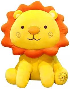 AVS Soft Plush Stuffed Lion toy for baby boy or girl and Kids Size 35 cm - Yellow  - 10 cm