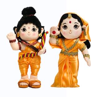 Panda's Box Baby Rama & Devi Sita Combo Soft Plush Toys  - 35 cm