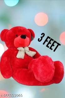 emutz 3 feet Soft Toys /Huggable Colors Red Teddy Bear for Girlfriend/Birthday  - 91 cm