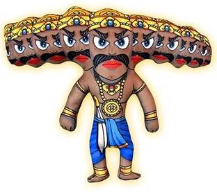 Vrindavanstore.in The Demon King ravan Soft Toy for Kids Plush Washable Toy.  - 19 cm