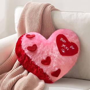 PICKKART PINK & RED HEART SHAPE PILLOW  - 36.75 cm