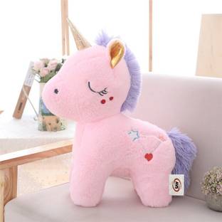 AVS Super Soft Quality Plush Cute Unicorn Soft Toy Stuffed for Kids in Rabbit Fur  - 30 cm