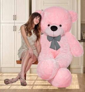 JST SOFT TOYS 3 feet pink teddy bear - 90cm (Pink)  - 89 cm