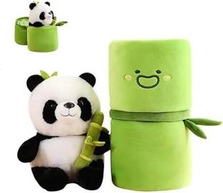 ASJS amboo, Kawaii Soft Panda in Bamboo Stuffed - 30 cm (Multicolor)  - 15 cm