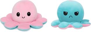 papapops Reversible Octopus Plushie - Soft Toy for Kids  - 12 cm