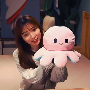 cuddlenest big octopus soft toy for every mood (happy & sad) | premium birthday gift  - 36 cm