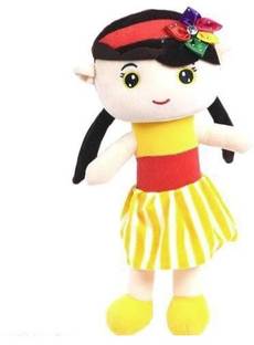skb SOFT STUFFED YELLOW DOLL LOVELY CUTE DOLLPLAYING TOY/GIF 29 CM  - 28 cm