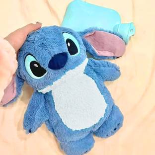 snuglystuff Stitch Teddy Bear Hot Water Bag for Soothing Relaxation and Period Cramp Relief  - 30 cm