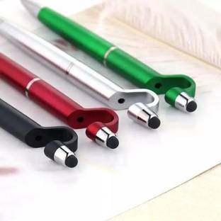 Sloies 3 in 1 Ballpoint Function Stylus Pen with Mobile Stand(pack of 4) Stylus