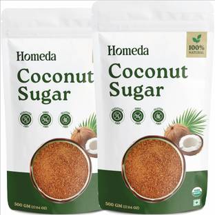Homeda Organic Coconut Sugar, Coconut Palm Sugar, Natural Sweetener - Premium Quality Sugar