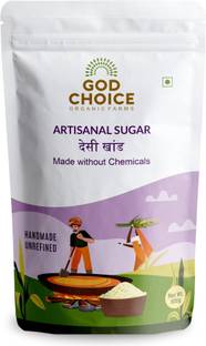 God Choice Organic Farms Artisanal Sugar/Desi Khand 500gm | Single Crystallization Pure Desi Khand Sugar