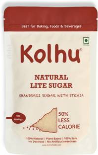 kolhu Natural Lite Sugar 500g (Khandsari Sugar + Stevia) (Pack of 2, 250g Each) Sugar