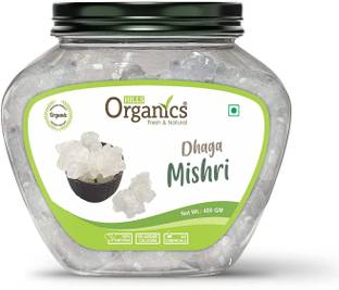 Hills Organics White Rock Sugar (Dhaga Mishri) - 400G | 100% Pure & Fresh White Crystal Sugar Sugar