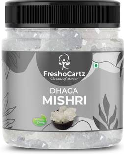 FreshoCartz Organic Dhaga Mishri | Thread Mishri | Crystal Sugar | Rock Sugar | Misri | Sugar