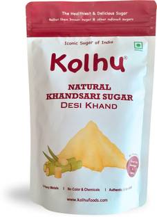 kolhu Natural Khandsari Sugar 3KG (Pack of 6, 500g Each) Sugar