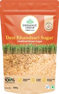 ORGANIC INDIA Desi Khandsari Sugar (Unrefined Brown Sugar) Sugar