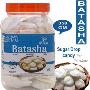 NATRAJ The Right Choice Punjabi Sugar Batasha For Puja|Sugar Drop Candy | Batashe for Pooja and Culinary use | Patasha 350g Sugar