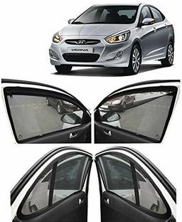 राकृष Hyundai Verna Fluidic  के लिए रियर विंडो, साइड विंडो  के लिए सन शेड