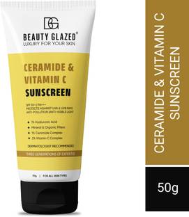 Beauty Glazed Sunscreen - SPF 50 PA+++ Ceramide & Vitamin C| In-Vivo Tested| SPF 50+ Pa+++| All Skin Types
