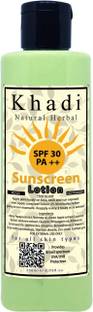 khadi natural herbal Sunscreen - SPF 50 PA++ SPF 30 PA++ Sunscreen Lotion 200 ml | Paraben Free