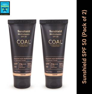 COAL CLEAN BEAUTY Sunscreen - SPF 50 PA+++ Sunshield Multivitamin SPF 50 PA+++ with Niacinamide & Pine Bark Ext - Unisex