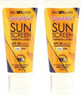 NutriGlow Sunscreen - SPF 50 PA+++ Sun Screen Lotion (Pack of 2)