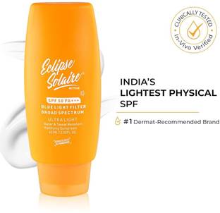 ECLIPSE SOLAIRE Sunscreen - SPF 50 PA+++ Active Mattifying No White Cast UVA/B, Blue Light Protection All Skin Types