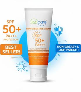 365Care Sunscreen - SPF 50 PA+++ UVA/UVB Protection No White Cast Lightweight Fast Absorbing For Men & Women