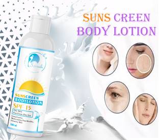 Sipradh Sunscreen - SPF 15 PA++ Skin Whitening Glowing Skin Sun Skin protection & anti Aging Body Lotion -SPF 15