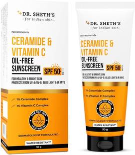 Dr. Sheth’s Sunscreen - SPF 50 PA+++ Ceramide & Vitamin C| In-Vivo Tested| SPF 50+ Pa+++| All Skin Types
