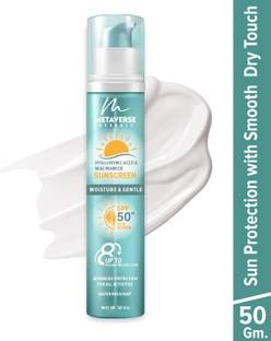 METAVERSE Sunscreen - SPF Spf 50+ PA+++ Sunscreen SPF 50 The ultimate defense against sun damage Moisturising Sunscreen
