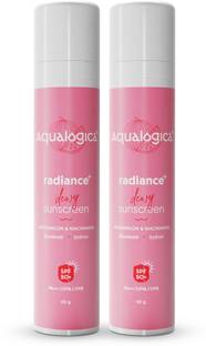 Aqualogica Sunscreen - SPF 50 PA++++ Ray of Radiance Duo (2 Pck Dewy Sunscreen SPF 50 with Watermelon & Niacinamide)