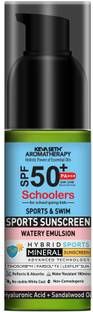 KEYA SETH AROMATHERAPY Sunscreen - SPF 50 PA++ Schoolers Kids Sports Mineral Sunscreen SPF 50 PA+++, Boys & Girls, Watery