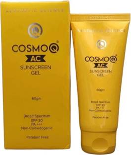 CosmoQ Sunscreen - SPF 50 PA+++ AC broad spectrum sunscreen gel ( pack of 1*60g )