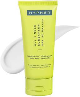 HYPHEN Sunscreen - SPF 50 PA+ All I Need Sunscreen | Brightens - Niacinamide, Kakadu Plum