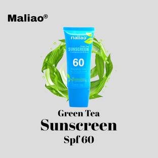 maliao Sunscreen - SPF 50 PA+++ Green Tea Sunscreen Broad Spectrum Spf 60 PA+++ **