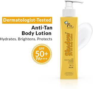 Fixderma Sunscreen - SPF 50 PA+++ 2% Niacinamide Shadow Sunscreen Body Lotion SPF 50, Lightweight & No White Cast