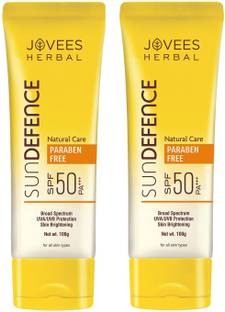 JOVEES Sunscreen - SPF 50 PA+++ Sun Defence Cream SPF 50 Sunscreen| For All Skin Type | UVA & UVB Protection