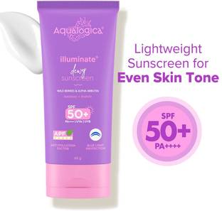 Aqualogica Sunscreen - SPF 50+ PA++++ Illuminate+ Dewy Sunscreen with Wild Berries & Alpha Arbutin | Fragrance-Free