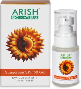 ARISH BIO-NATURAL Sunscreen - SPF 60 PA+++ Sunscreen SPF 60 Gel