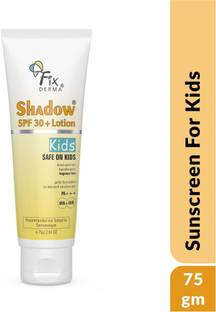 Fixderma Sunscreen - SPF 30 PA+++ Shadow Kids Sunscreen SPF 30+ PA+++ Lotion, Lightweight, UVA-UVB Protection